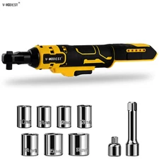3/8" & 1/4" Cordless Ratchet Wrench Compatible DEWALT 20V MAX Battery 70Ft-Lbs
