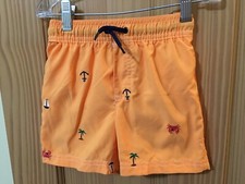 New Carter's Crab Swim trunk Shorts Orange UPF 50