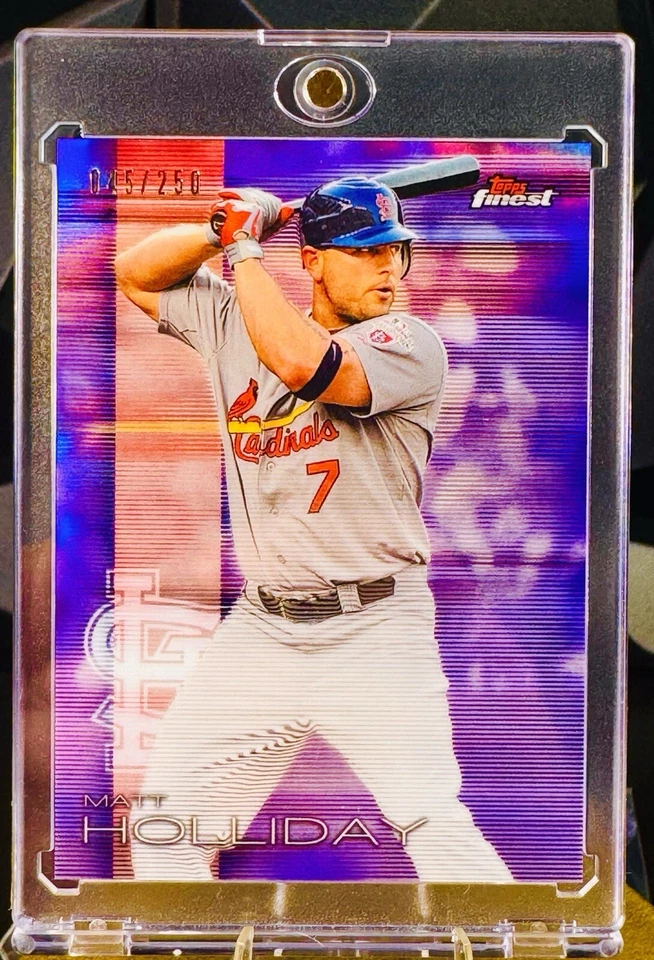 Matt Holliday RARO REFRACTOR PÚRPURA TOPPS FINEST SSP CARDINALS HOF MVP COMO NUEVO Foto 4 de 4