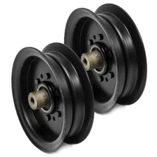 2PK Flat Idler Pulley For AYP Craftsman Husqvarna 196106 197379 532196106