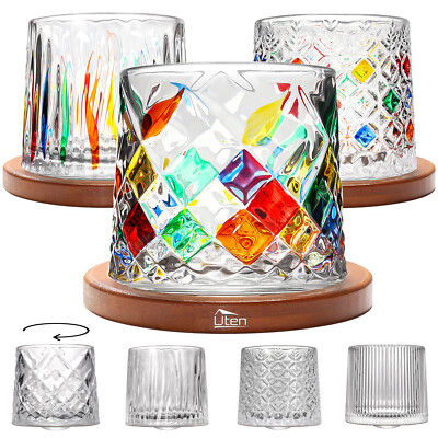 Whiskygläser Wasserglas Trinkgläser 275ml Gläserset Whiskeyglas Glas mit Sockel