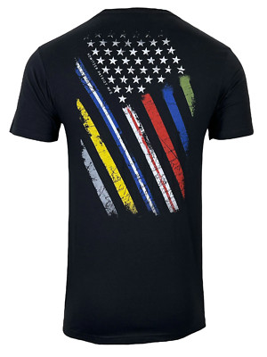 Howitzer Style Men's T-Shirt - Honor Stripe Military Grunt MFG Design, Premium Fit, Supports Veterans & First Responders - View #8