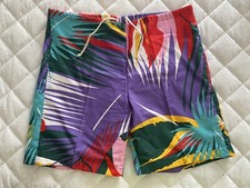 1980s True Vintage JAMS Drawstring Tropical Floral Multicolored Shorts Small