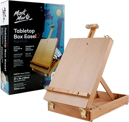 Mont Marte Table Top Box Easel 36x27x9.5cm Artist Easel New