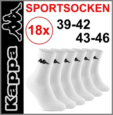     18 Paar KAPPA  SOCKEN | Sport | Tennis | Freizeit | Business | weiss