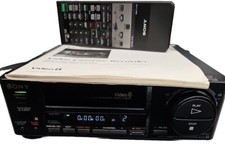 SONY EV-A50 Video8 8mm VCR Editing Player, Includes Remote, Manual -tested. READ