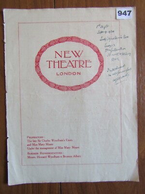 NEW THEATER, London ''THE WANDERING JEW'' Matherson Lang, FIRST NIGHT 9.09.1920