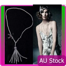 20s 1920 Pearl Necklace Vintage Bridal Gatsby Flapper Costume Dress Accessories
