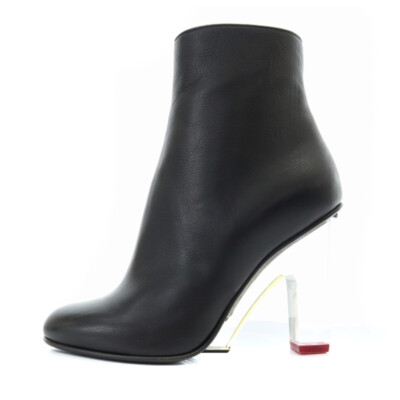 Dries Van Noten Clear Heel Boots Short Leather 36.5 23.5cm Dries Van Noten Clear Heel Boots Short Leather 36.5 23.5cm