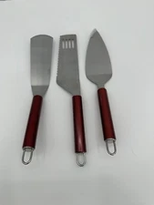 Serving Set 3 Pcs Red Handles Cutting/Serving  Gold Coast EUC