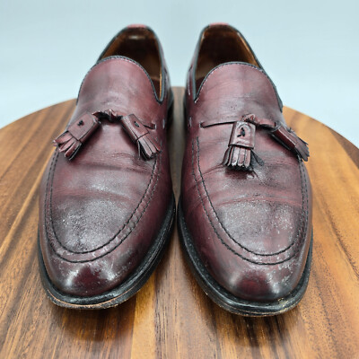 Allen Edmonds Grayson Burgundy Tassel Loafer Shoes Mens 9.5 Allen Edmonds Grayson Tassel Loafer Burgundy (6714  main image 2