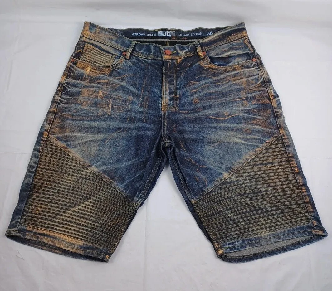 Jordan Craig Legacy Edition pantaloncino uomo taglia 38W 12" cucitura interna elasticizzato invecchiato