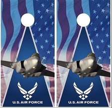 US Air Force American Flag Cornhole Board Decal Wrap Wraps