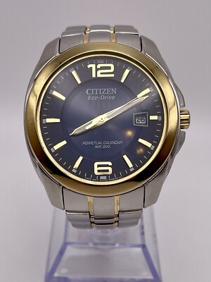 Citizen Eco-Drive Perpetual Calendar WR 200M Date Ind E764-S066352 New Capacitor