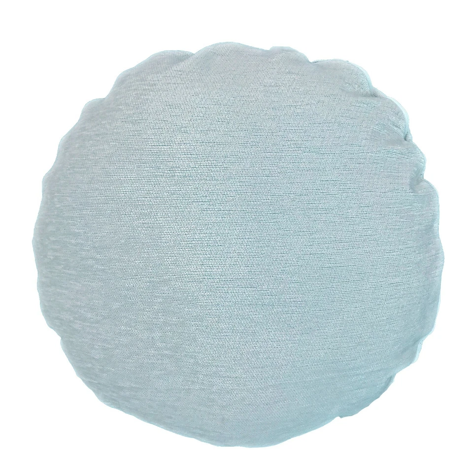 Wn04 Light Blue Chenille Sofa Seat Patio Bench Box Cushion Bolster Cover/Runner - Image 4 of 4