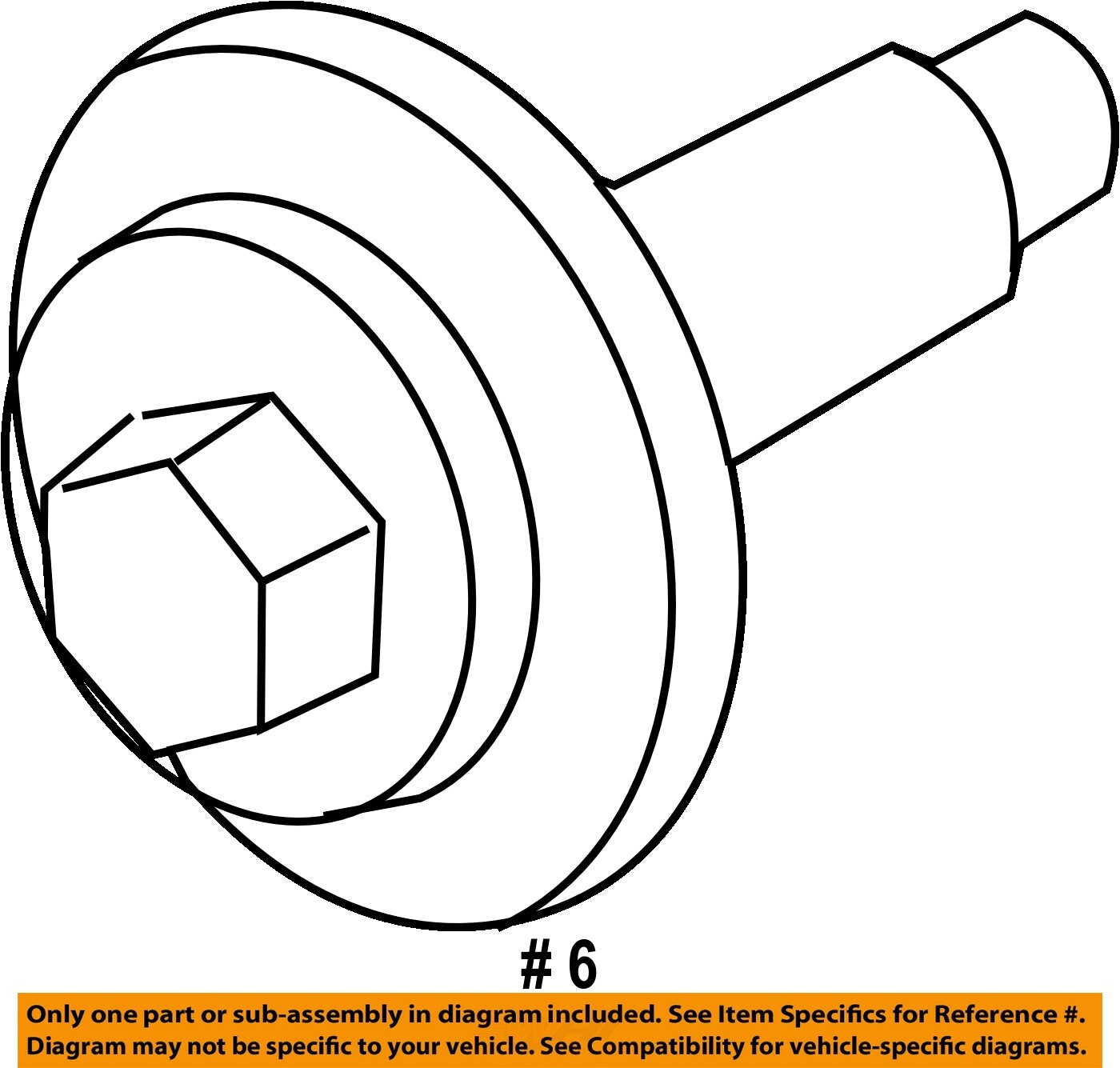Ford OEM Drive Belt Idler Pulley Bolt W716498S437 Image 6 for sale 