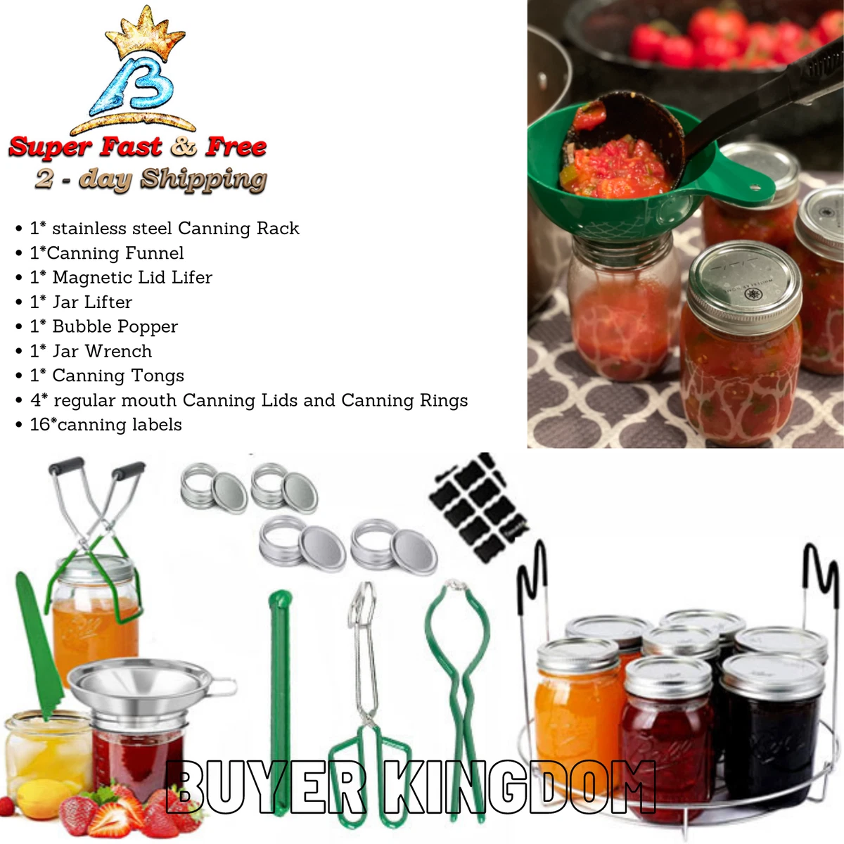 Canning Supplies: Jars, Lids, & Kits