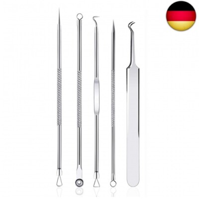 Mitesserentferner Komedonenquetscher Set, Akne Whiteheads ,Blackhead Remover mit