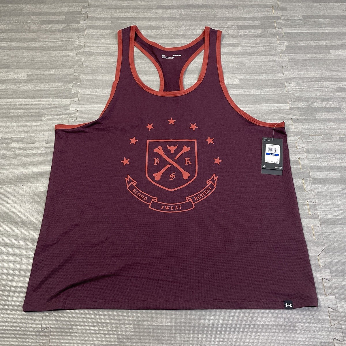 Under Armour Project Rock Blood Sweat Respect Tank Top Men XL