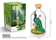 Pfau Bausteine Modell Figur Klemmbausteine Flasche Micro-Bricks