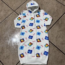 Vintage Winnie the Pooh Baby AOP Hooded Sleep Sack Gown One Piece Newborn Disney