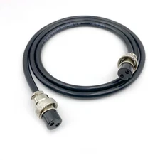 3.28 ft GX16 2 Pin Double Female Head Aviation Cordset 18AWG 1meter Cable