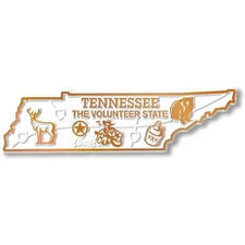 Tennessee Small State Magnet by Classic Magnets, 3.5" x 1"