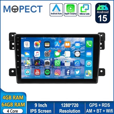 4+64GB Für Suzuki Grand Vitara 2005-2015 Android 15 Autoradio Apple Carplay Navi