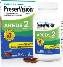 AREDS 2 Eye Vitamins, #1 Eye Doctor Recommended Brand, Lutein and Zeaxanthin Sup