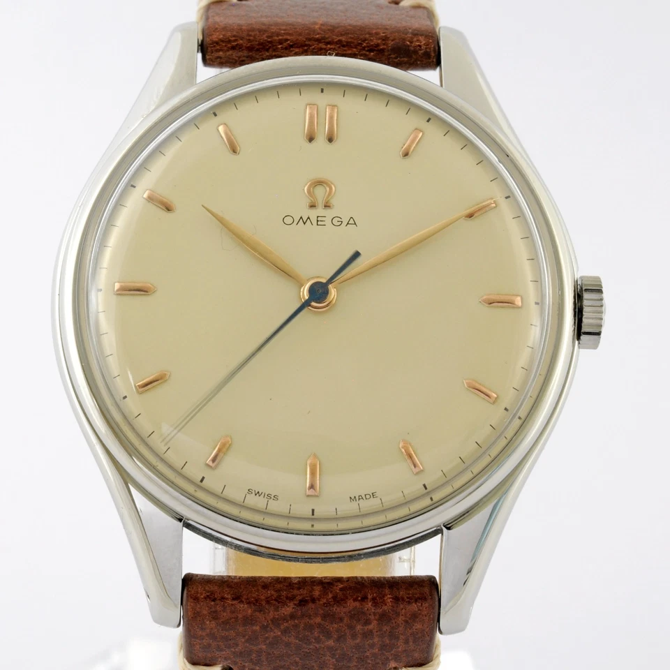 SWISS OMEGA REF 2506 FROM 1947' MANUAL WIND OVERSIZE 38MM STEEL GENTS WATCH - Image 3 of 4
