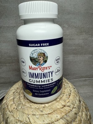 MaryRuth's Immunity Gummies Vitamin C D3 Elderberry Raspberry Lemonade Sugar-Fr 