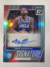 2017 Optic Signature Series Silver Amir Johnson Auto 76ers Clippers Raptors