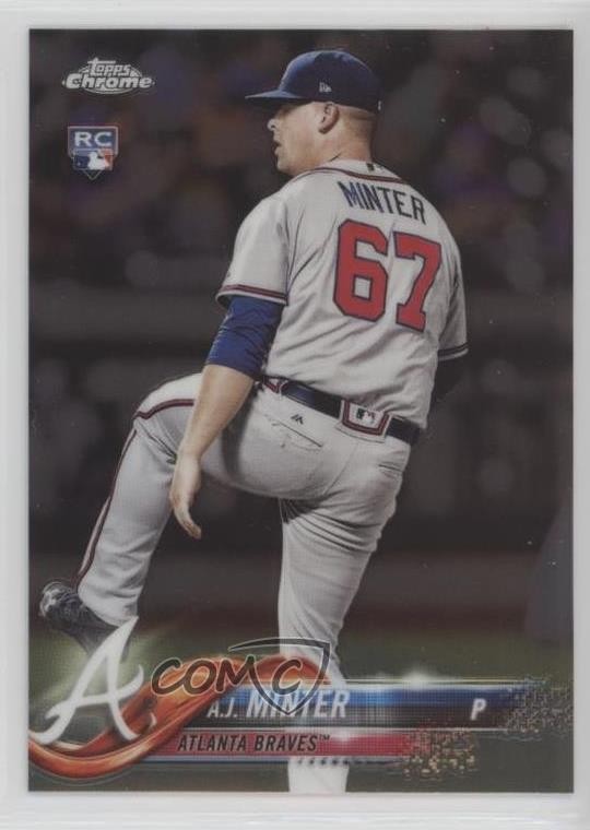 2018 Topps Chrome AJ Minter #180 Rookie RC e5r