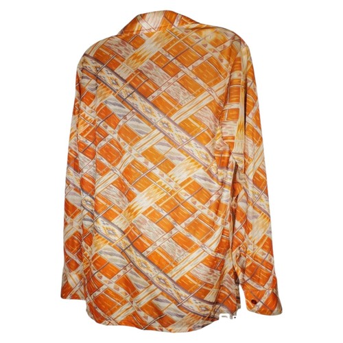 Camisa De Colección Años 70 Cuello Daga Abotonada Talla SM Mediana Naranja Hippie Disco - Imagen 2 de 8