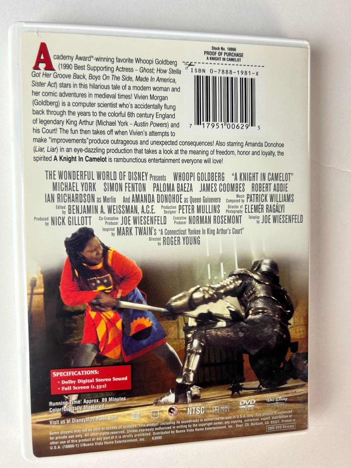 A Knight in Camelot DVD 2005 Disney Movie Club Exclusive Whoopi Goldberg