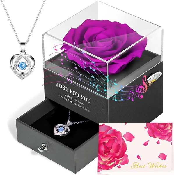 Addwel Ewige Rose Geschenke FüR Frauen Frauen Ehefrau Freundin Mama Ich Liebe-image