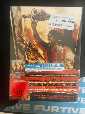 The Texas Chainsaw Massacre Ultimate Collector's Edition Blu-ray + 3 DVD NEU OVP