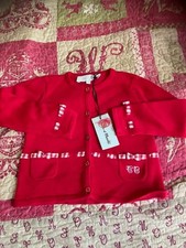 veste OCASSION tartine et chocolat rouge 12 MOIS AVEC LOIEN