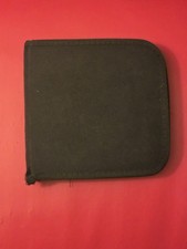 Custodia porta CD/DVD nera con zip – organizer da auto/viaggio