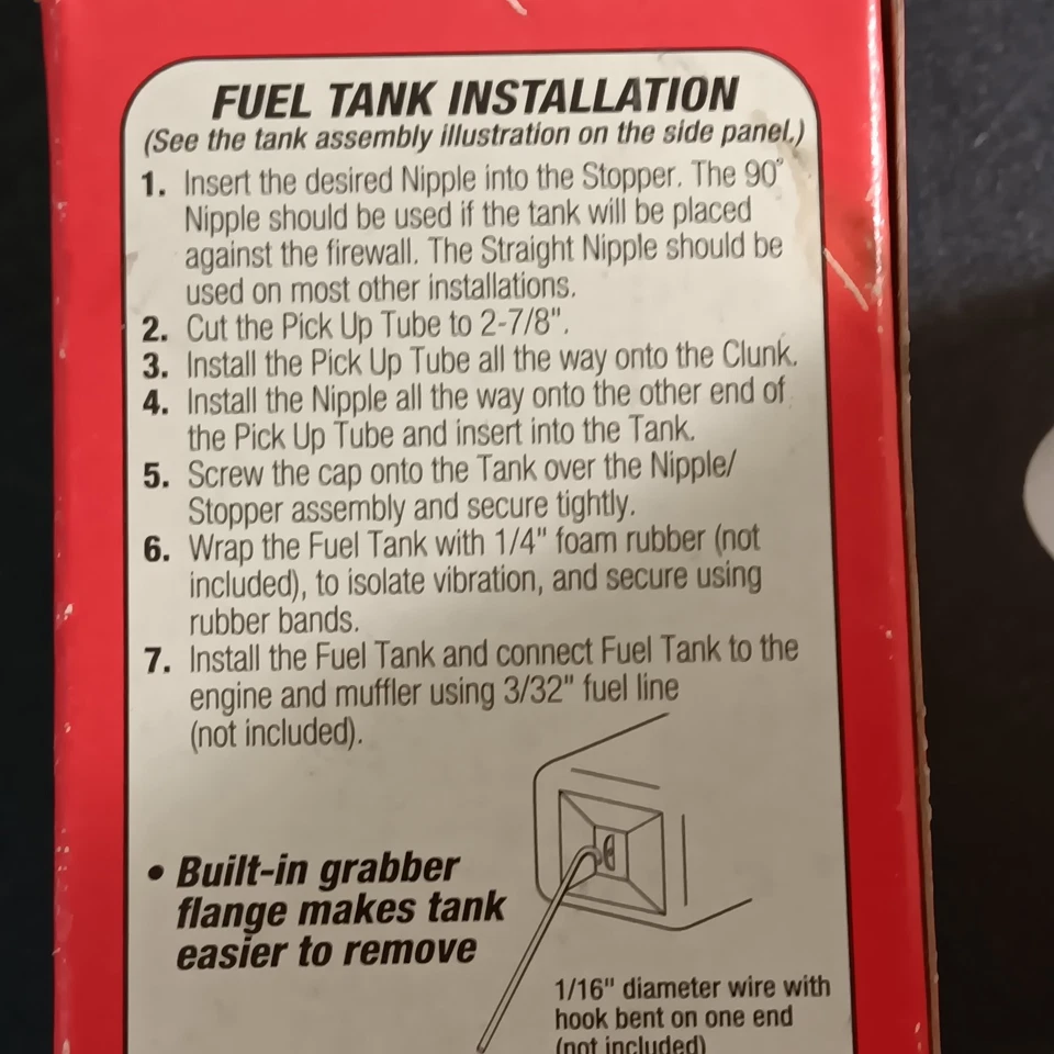 Vintage (1993) Great Planes 10 Oz. 300cc RC Airplane Fuel Tank - Image 4 of 4