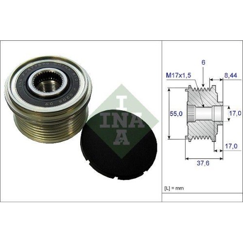 Generatorfreilauf Schaeffler INA 535 0246 10 FüR CitroëN Mazda Mitsubishi Nissan-image
