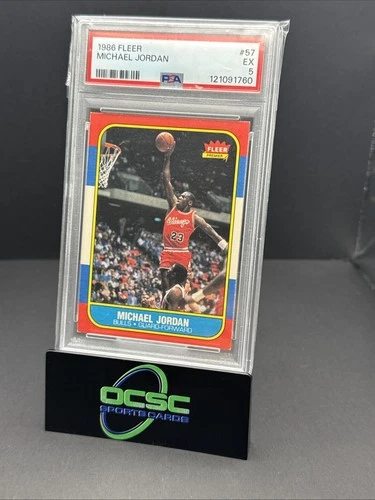 1986 Fleer Michael Jordan Rookie RC #57 PSA 5 EX  Centered & Eye Appeal GOAT