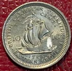 HIGH GRADE AU/UNC 1965 BRITISH EAST CARIBBEAN 10 CENTS COIN-DEC341