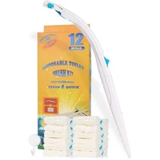 Disposable Toilet Bowl Brush Holder System Fresh Refill Cartridges for Bathroom