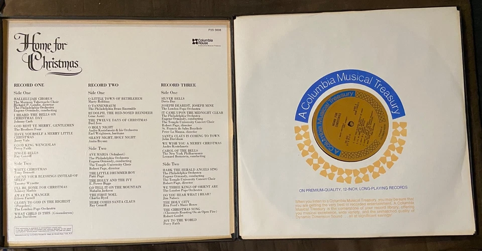 HOME FOR CHRISTMAS - 1971 Columbia 3-LP Compilation Boxed Set - BEAUTIFUL NM - Image 4 of 4