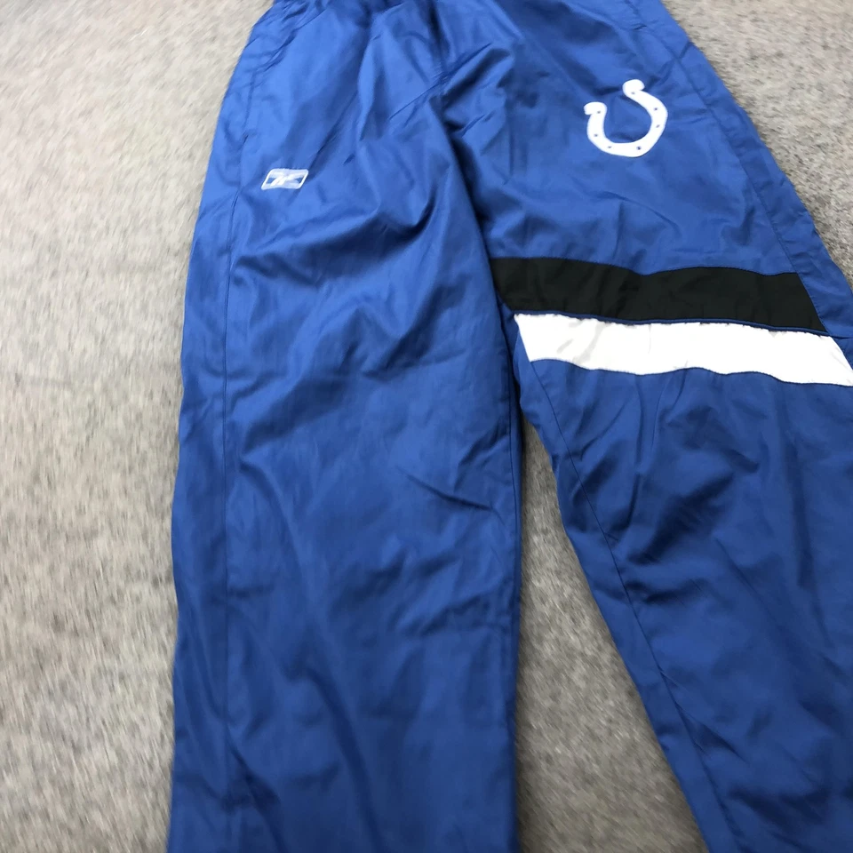 Pantalones Indianapolis Colts Niños Grandes NFL Fútbol Reebok Lateral Calentamiento Juvenil Foto 3 de 4