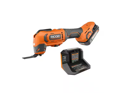 #ad RIDGID 18V Cordless Oscillating Multi Tool Kit w 2 2.0Ah Batteries amp; Charger $99.90
