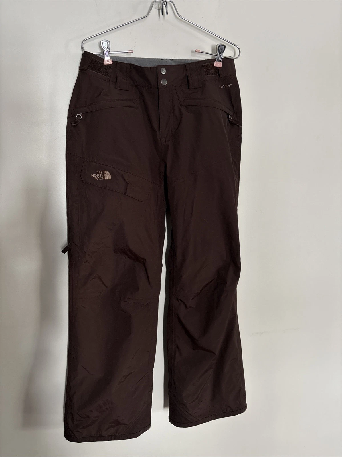 The North Face HyVent Snow Ski Pants Gaiters Lined Women's Sz S Brown Gorpcore