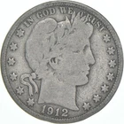 1912-D Barber Half Dollar Average Circ 90% Silver *8360