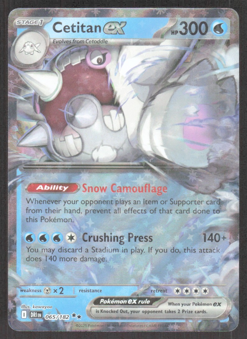 2025 Scarlet & Violet Series - Destined Rivals Cetitan ex Double Rare #65